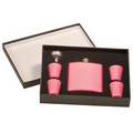 Flask Gift Set, Matte Pink